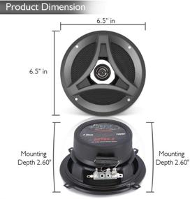 img 2 attached to 🚗 Upgrade Your Car Audio Experience with Lanzar DCT65.2 2-Way Universal Car Stereo Speakers - 180W Dual 6.5 Inch Quick Replacement Component Speakers - Pro Audio Quality
