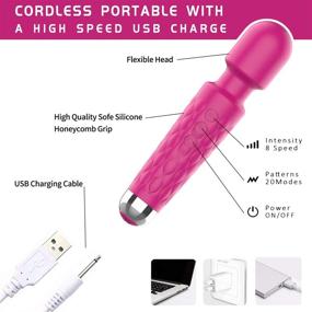 img 1 attached to Rose Rechargeable Wand Massager: Upgraded Waterproof Handheld Bullet for Ultimate Neck, Shoulder, and Back Relief for Women and Men!