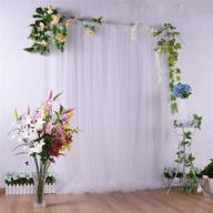 🎀 stunning white tulle backdrop curtains for baby showers, weddings & photography props - 2-layer sheer drape backdrop cloth, 5ft x 7ft logo