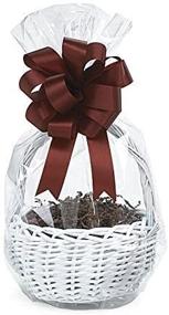 img 3 attached to 📦 A1BS Clear Cello Cellophane Bags - Ideal Gift Basket Package Flat Bags (14 in X 24 in Round Bottom) - Basket and Content Not Included