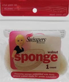 img 2 attached to 🌰 Swisspers Walnut Exfoliating Sponge: Gentle Skincare with Natural Walnut, 2-Piece Set
