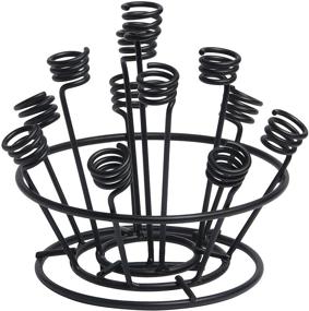 img 1 attached to 🍾 Oenophilia Bottle Stopper Bouquet: Organize and Display Wine Stoppers with this Stylish Black Metal Holder