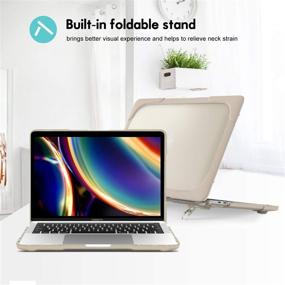 img 1 attached to 👍 ProCase MacBook Pro 16 Case 2019 A2141 - Heavy Duty Slim Hard Shell Dual Layer Protective Cover with Fold Kickstand for MacBook Pro 16 Inch 2019 Release - Khaki