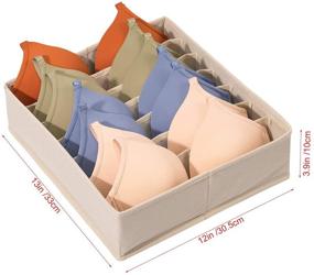 img 1 attached to 👕 Efficient Closet Storage Solution: AzxecVcer Set of 4 Foldable Clothes Drawer Organizer Dividers