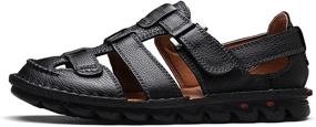 img 3 attached to 👞 JIONS Leather Fisherman Sandals: Style meets Comfort with Adjustable Straps