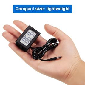 img 1 attached to 🌡️ LCD Digital Aquarium Thermometer with Probe: Accurate Temperature Measurement for Fish Tanks, Terrariums, Reptile Habitats, and More! (Black)
