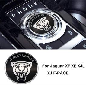 img 1 attached to 🚘 Black Jaguar Car Interior Decoration Gear Shift Knob Panel Frame Cover for XF XE XJ XJ F-PACE - Enhance Your Car's Style