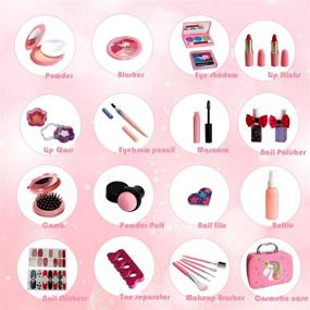img 3 attached to 💄 Washable Pretend Cosmetic Set by Flybay Makeup