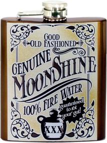 img 2 attached to 🌙 Spoontiques 15773 Бутылка для виски Moonshine: Наслаждайтесь стилем с этой изысканной фляжкой