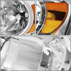 img 1 attached to 🔦 Chrome Amber Factory Style Headlights Compatible with 06-09 Ram 2500 3500/06-08 Ram 1500,Left & Right Side by DNA Motoring