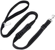 🐾 slowton 2 in 1 dog car seat belt + leash: heavy duty dual use tether with reflective 4ft pet walking leads logo