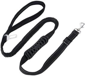 img 4 attached to 🐾 SlowTon 2 in 1 Dog Car Seat Belt + Leash: Heavy Duty Dual Use Tether with Reflective 4FT Pet Walking Leads