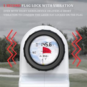 img 3 attached to 🏌️ Anyork Rechargeable Golf Rangefinder with Slope Compensation On/Off, 1500 yards Distance, Laser Range Finder Gift, Flag-Lock Technology with Vibration, USB Charging, Clear View, Fast Reading, Continuous Scan, Gift Package