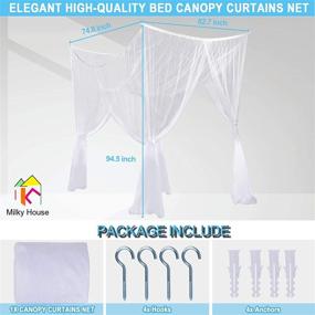 img 2 attached to Curtains Bedroom Bassinet Camping Netting