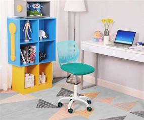 img 3 attached to 🏢 GreenForest Office Adjustable Children Turquoise Kids' Home Store - Perfect Workspace and Storage Solution for Kids