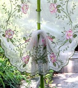 img 4 attached to Balloon Farmhouse Embroidered Curtains 24X59Inch