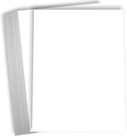 hamilco 8.5x11 white cardstock - thick paper, 100 lb heavyweight cover stock - ideal for brochures, awards, and stationery printing - 100 pack logo