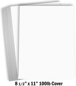 img 3 attached to Hamilco 8.5x11 White Cardstock - Thick Paper, 100 lb Heavyweight Cover Stock - Ideal for Brochures, Awards, and Stationery Printing - 100 Pack