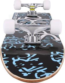 img 1 attached to 🛹 31" X 8" Pro Skateboard - Complete Maple Wood Deck for Youth Beginners with Double Kick Concave Design