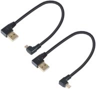 🔌 teninyu кабель с углом влево/вправо usb 5,5 дюйма - 90-градусный usb кабель для micro usb, подходит для тв-приставки, power bank, tv-приставки roku и других устройств. логотип