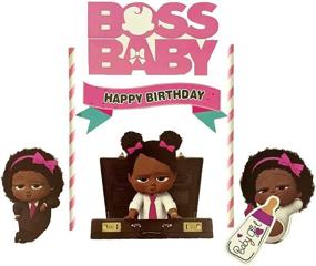 img 2 attached to 🎀 Jshend Baby Party: Adorable Pink Girl Cake Topper for Baby Showers and Baby Theme Parties (BOSS2)