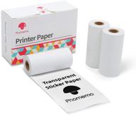 phomemo printer paper adhesive transparent thermal labels logo
