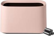 seo-friendly pink mini countertop wastebasket trash can with plastic 🗑️ bags - ideal for makeup, vanity, bathroom, kitchen, car, desktop, and office logo