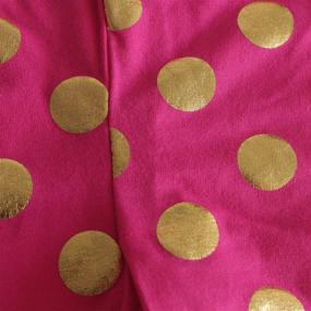 img 1 attached to Adorable Messy Code Baby Girls Ruffle Leggings: Gold Polka Dot Cotton Pants for Toddler Girls (0-6 Years)