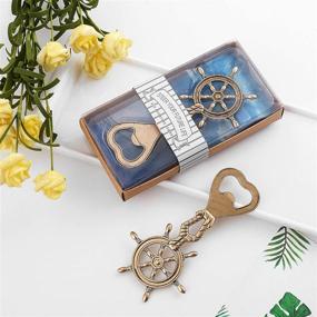 img 4 attached to Nautical Rudder Bottle Opener - Perfect Gift for Sailors - Nautical Decor and Beer Opener Set - Beautiful Nautical Accessories in Gift Box