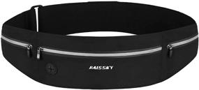 img 4 attached to Running Waist Belt Pack with 3 Pockets - Adjustable Sports Pouch for Water Resistant Cell Phone, Fitness, and Travel - Headphone Port - Fits Phones Up to 6.7in