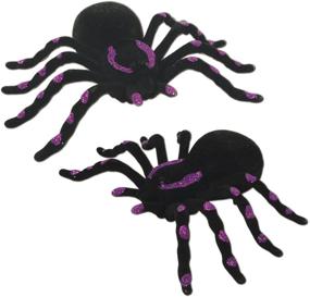 img 1 attached to Набор из 2 блестящих пауков Beistle размером 2 дюйма.