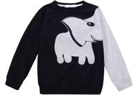 🐘 adorable elephant cartoon sweatshirts & t shirts: trendy pullover boys' clothing logo