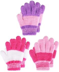 img 4 attached to 🧤 Warm Knitted Gloves for Girls: Must-Have Winter Accessories