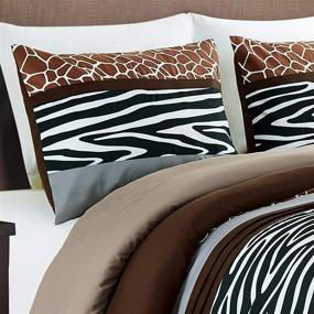 img 3 attached to WPM Comforter Alternative Bedding Giraffe