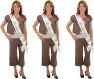 stylish beistle bridesmaid sashes in white and gold - perfect for weddings! logo