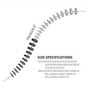 img 1 attached to 🔩 Nut & Bolt Thread Checker - Essential 26 Male/Female Gauges: 14 Inch & 12 Metric Sizes - Quick Inch/Metric Verification & Size Confirmation