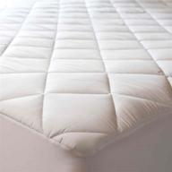 🛏️ niagara sleep solution queen size 100% cotton quilted mattress protector - 60 x 80 inches, fits 8-21" deep pocket, breathable & absorbent mattress pad cover, non-noisy logo