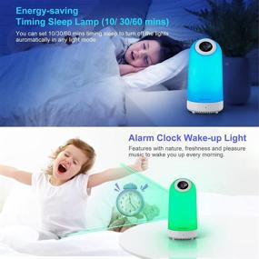 img 1 attached to Multifunctional Night Light Bluetooth Speaker Lamp: Remote Control, Alarm Clock, RGB Color Changing, FM Radio, MicroSD/AUX Support+