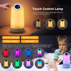 img 3 attached to Multifunctional Night Light Bluetooth Speaker Lamp: Remote Control, Alarm Clock, RGB Color Changing, FM Radio, MicroSD/AUX Support+