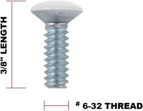 img 2 attached to ⚙️ High-Quality 3/8" Long 6-32 Thread Oval Head Screws: Henne Bery Replacement Wall Plate, 30 Pack, White