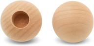 🔨 woodpeckers 1-1/4 inch wood dowel caps with 1/2 inch hole: pack of 10 unfinished rod caps for crafts and diyers logo