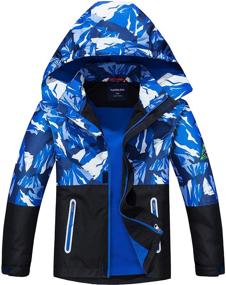 img 4 attached to 🧥 Waterproof Winter Fleece Boys' Jackets Raincoat in Jackets & Coats