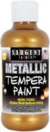 🎨 sargent art 17-5010 8 oz aztec gold metallic tempera paint - vibrant & durable 8 fl oz craft paint logo