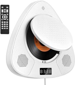 img 4 attached to Bluetooth Portable CD Player with Wall Mount, LDJRCP HiFi Speaker Built-in, Home Audio Boombox with Remote, FM Radio & 3.5mm Headphone Jack, Support CD, USB, TF - Enhance Your Music Experience