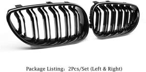 img 3 attached to 🚗 Glossy Black Front Kidney Grill for BMW 5 Series E60 & E61 (2004-2009): High-Quality ABS Replacement Grill
