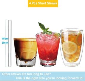 img 3 attached to 🥛 Brilife Borosilicate Glass Drinking Straws - Pack of 12 (Milkshake, Smoothie, and Drink Straws) - Clear, 8.5" x 10mm
