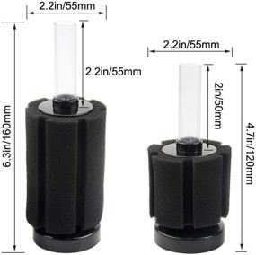 img 3 attached to 🐠 WMYCONGCONG 6-Piece Soft Biochemical Sponge Filter Set for Fish Tanks and Aquariums - Available in 2 Sizes