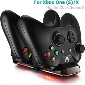 img 3 attached to 🎮 Xbox One (S) Xbox One X Dual Charging Dock with Rechargeable Batteries and USB Cable – Ultimate Charger Station for Xbox One Wireless Controller (Not for Xbox Series X)