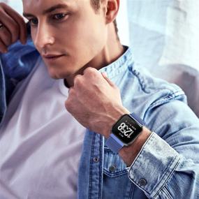img 2 attached to 💎 Multi-Colored Fitlink Metal Bands for Fitbit Versa/Versa Lite Edition/Versa 2 Smart Watch - Small and Large Sizes, Stylish Diamond Blue Option for Women and Men