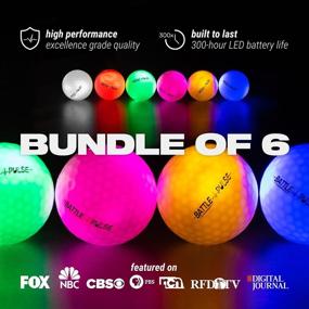 img 3 attached to BattlePulse Glow Golf Balls: 6 pcs LED Light Up Balls for Golfing, 300-hr Lighting Time, Water Resistant, Vivid Colors